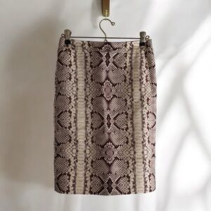 J. Crew no.2 pencil skirt snakeskin print